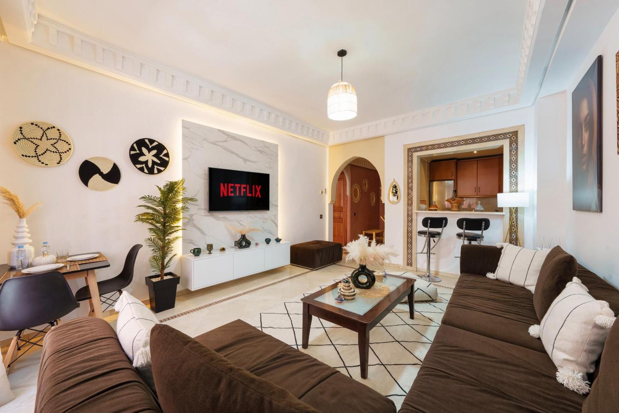 Appartement Chic Gueliz Plaza Avec Vue Marrakesh Luaran gambar