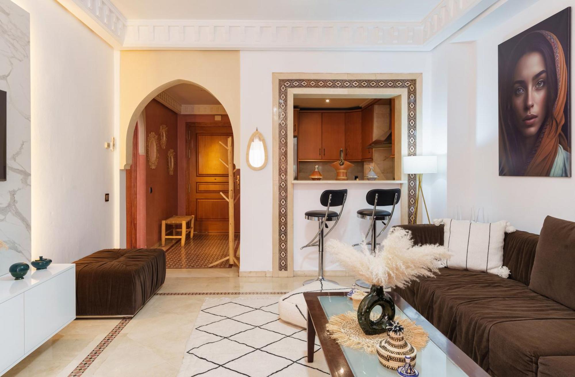 Appartement Chic Gueliz Plaza Avec Vue Marrakesh Luaran gambar