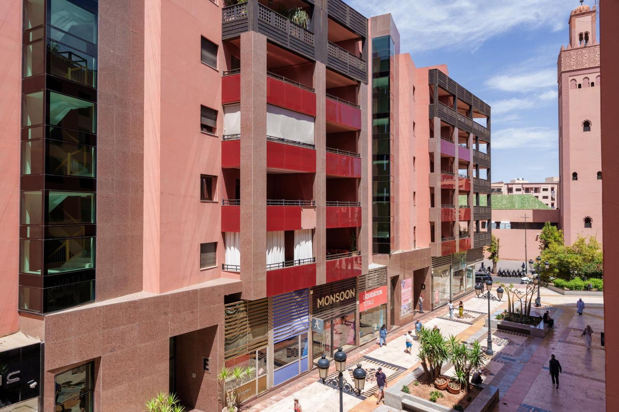 Appartement Chic Gueliz Plaza Avec Vue Marrakesh Luaran gambar