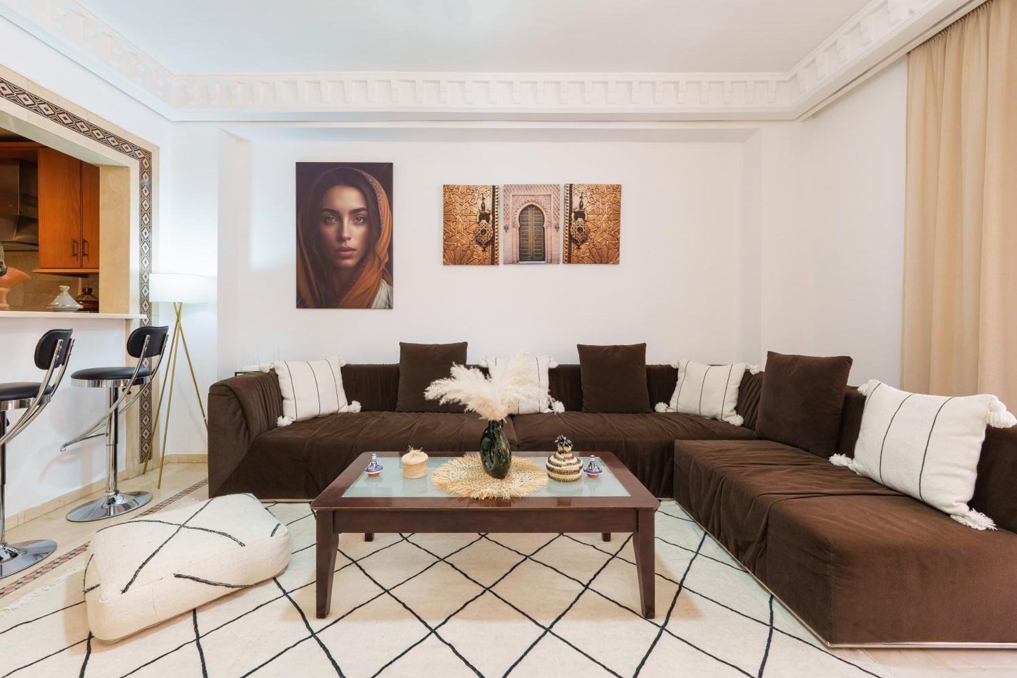 Appartement Chic Gueliz Plaza Avec Vue Marrakesh Luaran gambar